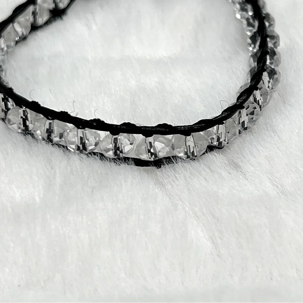 Adjustable Faceted Crystal Bracelet